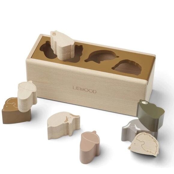 LIEWOOD - MIDAS PUZZLE BOX - Contemporary Sorting Baby Toy 100% Beechwood - Picture 1 of 12